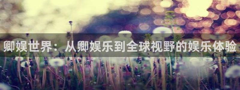 长运娱乐主管：卿娱世界：从卿娱乐到全球视野的娱乐体验