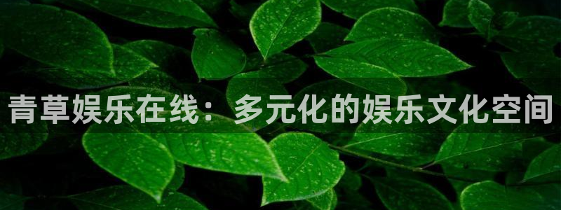 长运娱乐官网：青草娱乐在线：多元化的娱乐文化空间